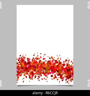 Abstract blank wavy dispersed confetti circle flyer background template Stock Vector
