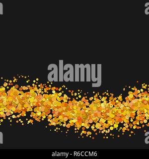 Blank abstract confetti wave background template from scattered circles Stock Vector