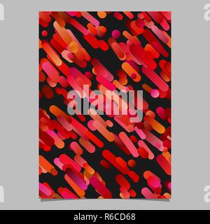Red trendy diagonal gradient rounded stripe pattern brochure background Stock Vector
