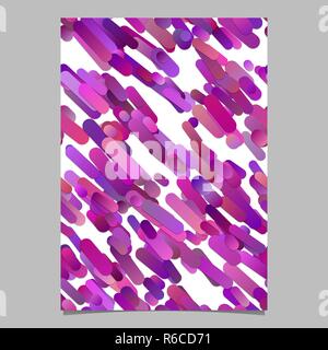 Purple trendy abstract gradient diagonal rounded stripe pattern poster background Stock Vector