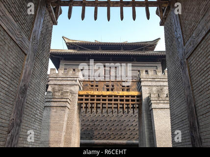 Chibi, Hubei/ CHINA - OCT 25, 2018:The ancient battle field of The red cliff,  It’s one of scene in the Chinese  movies “ The Red Cliff” . inside the  Stock Photo