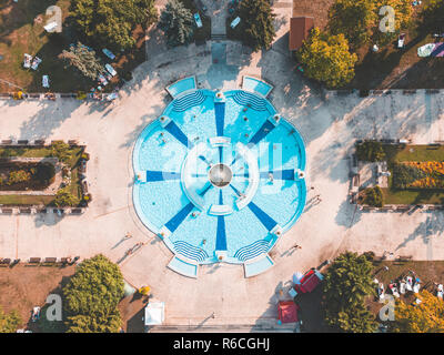 Swimming pool in a park in Budapest. Stock Photo