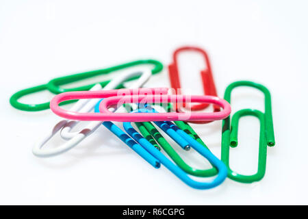 Painted Paper-Clips Stock Photo