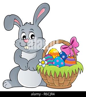 Easter rabbit thematics 3 Stock Photo