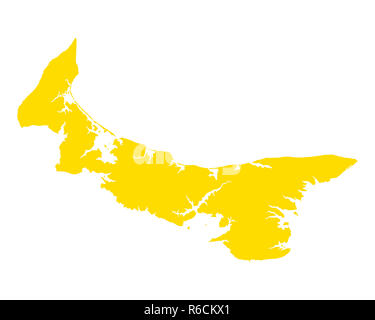 map of prince edward island Stock Photo