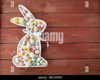 colorful easter eggs made of chocolate Stock Photo
