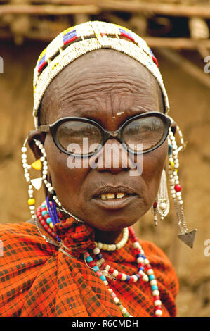 Africa, Tanzania, Masai Woman Stock Photo