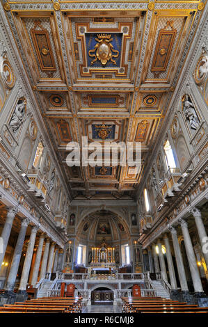 Italy, Lazio, Rome, S Martino Ai Monti, The Basilica Interiors Stock Photo