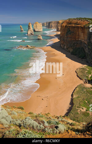 Australia, Great Ocean Road, The Twelve Apostles, Collection Of Limestone Stacks Off The Shore Of The Port Campbell National Park, By The Great Ocean  Stock Photo