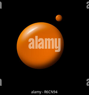 digital image of close up of separated egg yolk on black background Stock Photo