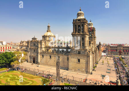 Mexico, Mexico City, The Metropolitan Cathedral Of The Assumption Of Mary Stock Photo