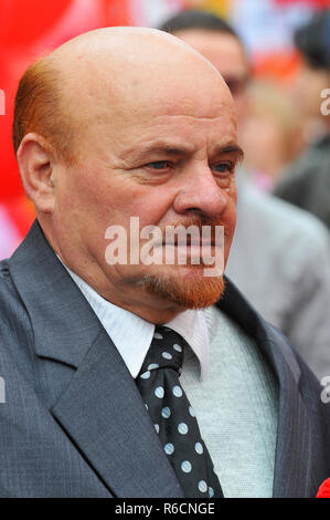 Russia, Moscow, Vladimir Lenin Double Of The Russian Communist Party Participate In The 1St Of May Day Parade In Moscow Stock Photo