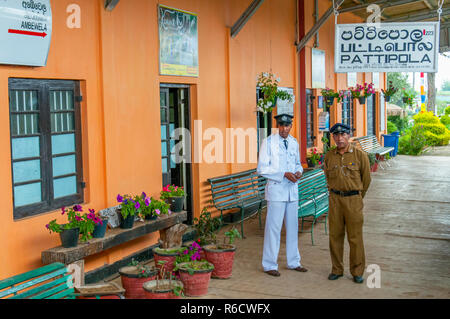 The Pattipola Train Station Sri Lanka, Central Province Stock Photo