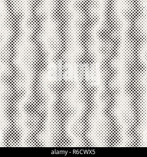 Modern Stylish Halftone Texture. Endless Abstract Background With Random Circles. Vector Seamless Mosaic Pattern. Stock Photo