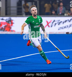 BHUBANESWAR, 04-12-2018, Odisha Hockey Men's World Cup Bhubaneswar 2018. Venue: Kalinga Stadium. Alan Sothern during the game Ireland vs China. Stock Photo