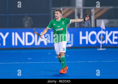 BHUBANESWAR, 04-12-2018, Odisha Hockey Men's World Cup Bhubaneswar 2018. Venue: Kalinga Stadium. Matthew Bell during the game Ireland vs China. Stock Photo