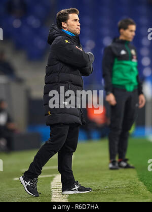 BARCELONA, 4-12-2018. Copa el Rey 2018/ 2019, round of 32 second leg. Espanyol. RCD Espanyol manager Joan Francesc Ferrer Rubi during the game Espanyol 1-0 Cadiz Stock Photo