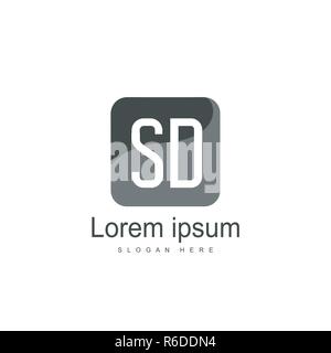 SD Letter logo design. Initial letter SD Logo Stock Vector