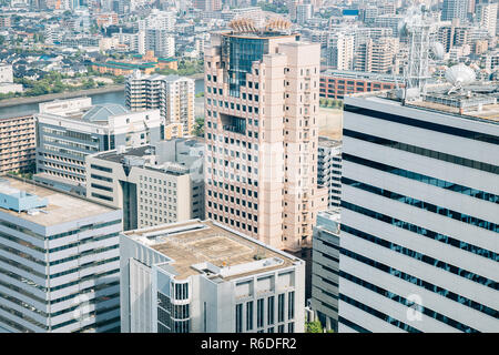 View of Fukuoka cityscape from Fukuoka tower in Japan Stock Photo