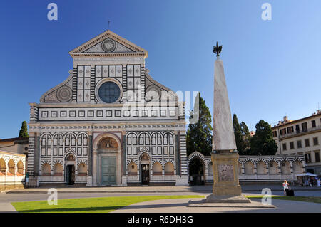 Santa Maria Novella Is A Church In Florence, Italy, Situated Just Across From The Main Railway Station Which Shares Its Name Stock Photo