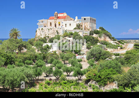 Monastery Of Chrysoskalitissa, Near Vathi, West Coast, Crete, Greece Stock Photo