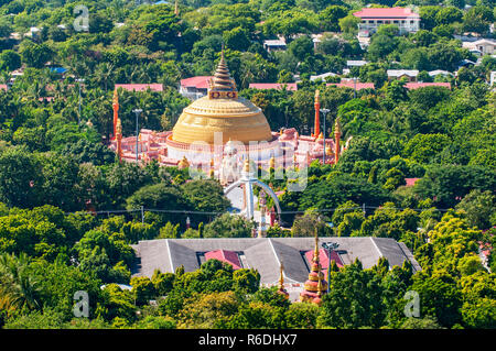 View Of The Sitagu International Buddhist Academy Complex In The City Of Sagaing, Myanmar Stock Photo