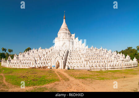 White Pagoda Of Hsinbyume Aka Taj Mahal Of Myanmar Located In Mingun, Mandalay Stock Photo