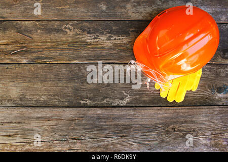 Means of protection on an old wooden background.Top view. Flat lay. Stock Photo