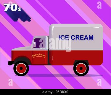 Ice Cream Truck. Vector illustration Stock Vector