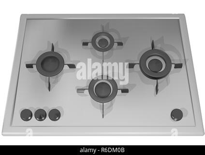 gas-cooker isolated Stock Photo