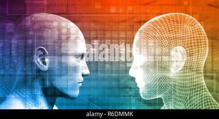 Man Machine Integration Design and Analytics System Stock Photo - Alamy