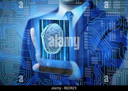 Cognitive computing concept as modern technology Stock Photo