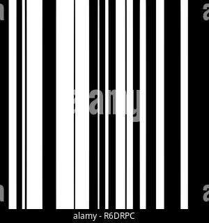 Black and White Straight Vertical Monochrome Lines Pattern Fashion Geometric Monochrome Parallel Streaks. Stock Vector