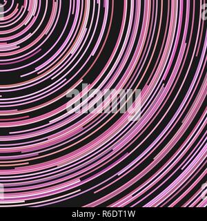 Pink circular background design from concentric curved stripes Stock Vector