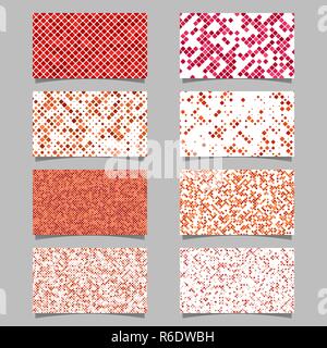 Red card background set - vector template designs Stock Vector