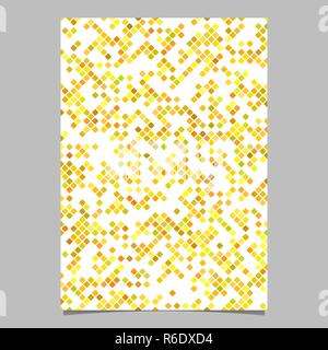 Yellow abstract diagonal rounded square pattern background poster template Stock Vector