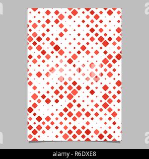 Red geometrical rounded square pattern background poster template Stock Vector