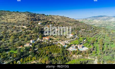 Aerial Miliou, Paphos, Cyprus Stock Photo