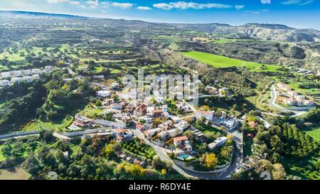 Aerial Goudi, Paphos, Cyprus Stock Photo