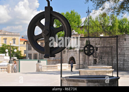 Square Of Five Wells (Trg Pet Bunara) In Zadar, Croatia Stock Photo