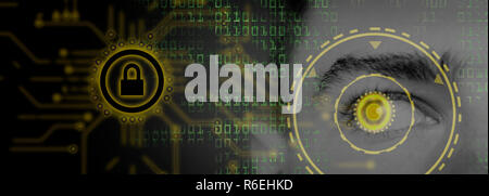 biometric hi-tech security scan Stock Photo