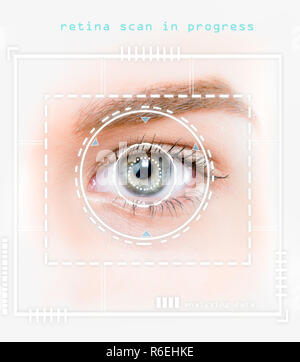 biometric hi-tech security scan Stock Photo