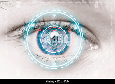 biometric hi-tech security scan Stock Photo