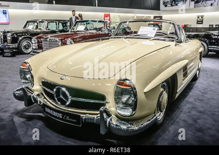 FRANKFURT - SEPT 2015: 1957 Brabus Classic Mercedes-Benz 300 SL Roadster cabrio presented at IAA International Motor Show on September 20, 2015 in Fra Stock Photo