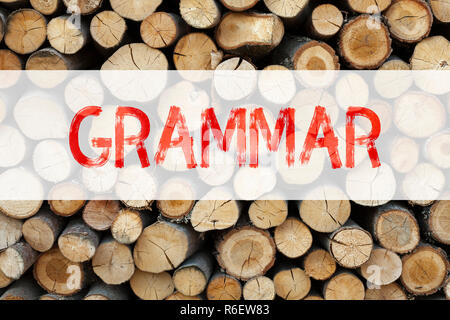 Conceptual announcement text caption inspiration showing Grammar Business concept for  The Basic Rules of Syntax Grammatical Language written on wooden background with copy space Stock Photo