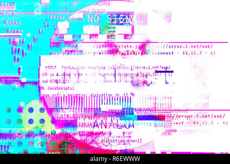 Gradient background with glitch effect, universal pattern Stock Photo