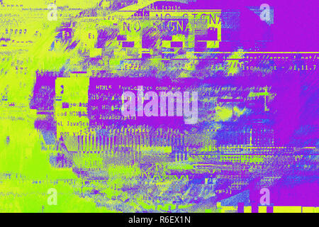Gradient background with glitch effect, universal pattern Stock Photo