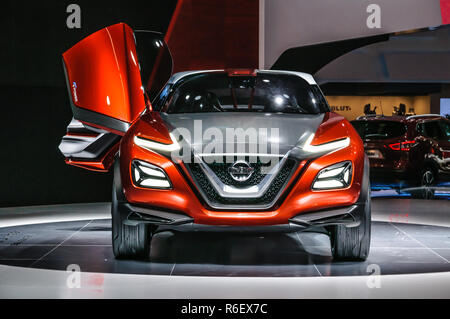 FRANKFURT - SEPT 2015: Nissan Gripz Concept presented at IAA International Motor Show on September 20, 2015 in Frankfurt, Germany Stock Photo