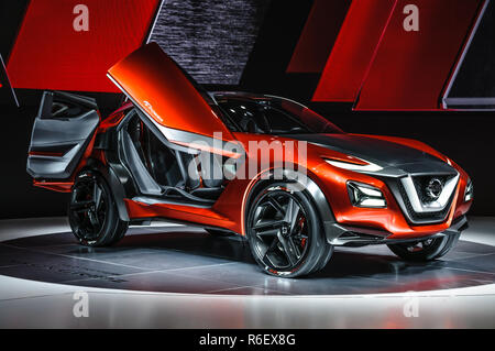 FRANKFURT - SEPT 2015: Nissan Gripz Concept presented at IAA International Motor Show on September 20, 2015 in Frankfurt, Germany Stock Photo