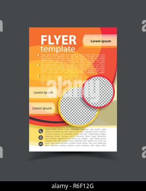 Brochure design. Flyer template. Editable A4 poster for business, flyer, magazine. Stock Vector